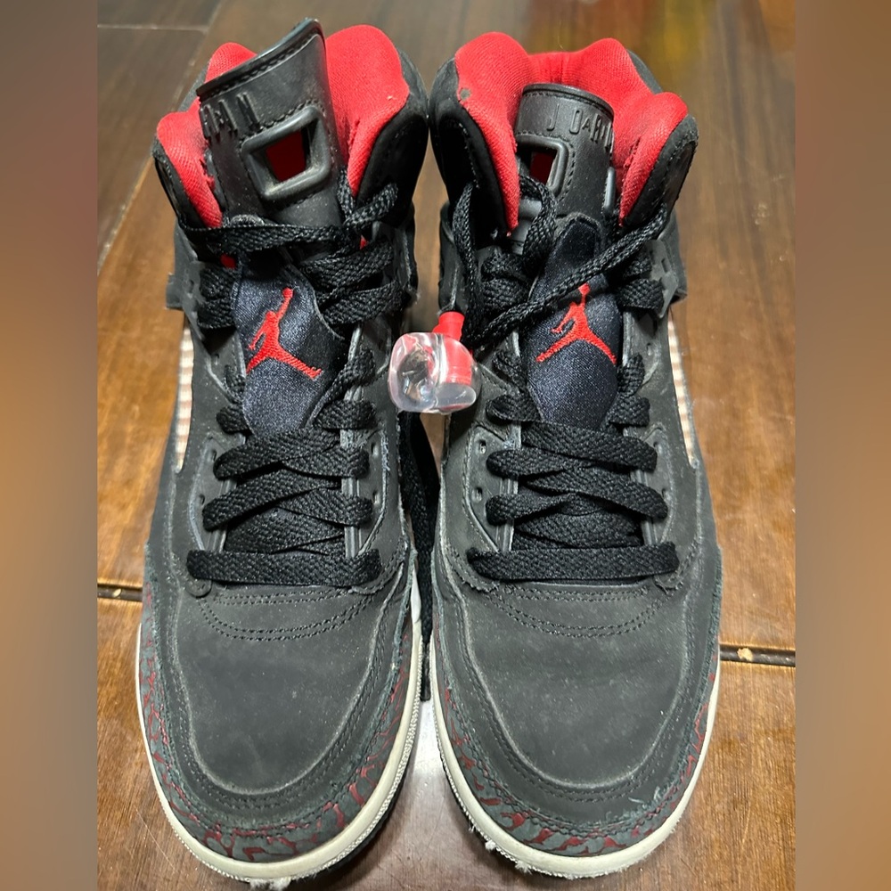 Jordan Black and Red High-Top Sneakers